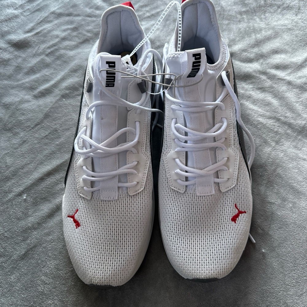 Puma White Mesh Sneakers with Red Logo Accents

PUMA Stride Exero Lace Up  Mens